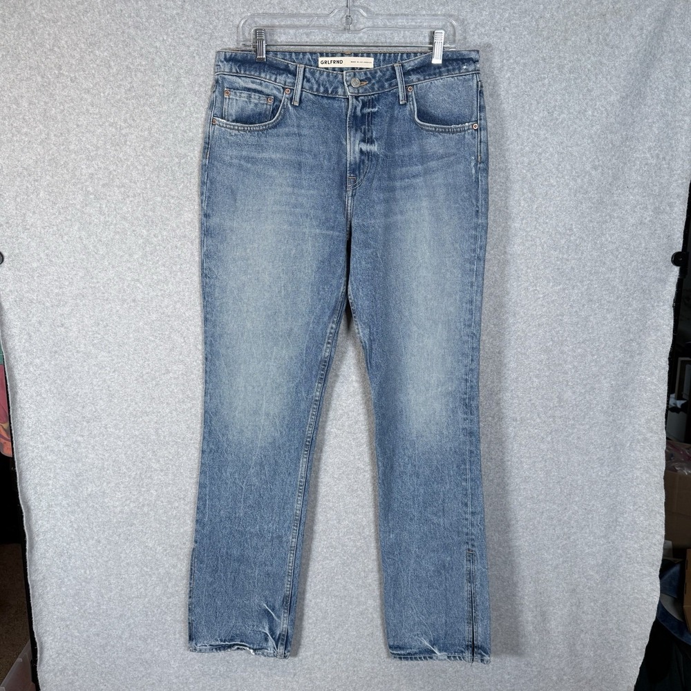 GRLFRND JEANS The Hailey Low Rise Slim Boot with Slit Size 29